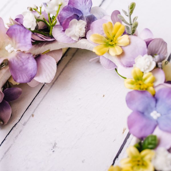 Lavender and Lemon Flower Headband for Children - Image 7