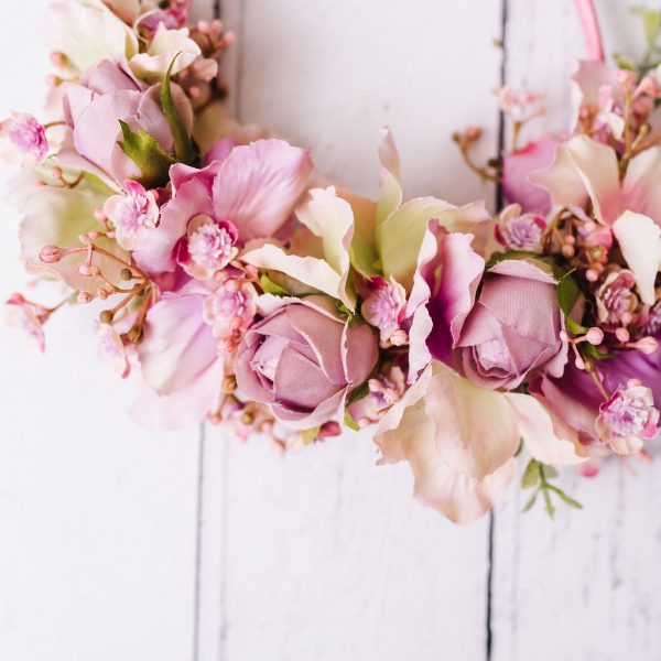 Child's Headband - Pastel Pink and Green - Image 7