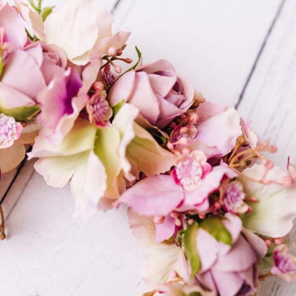 Child's Headband - Pastel Pink and Green - Image 11