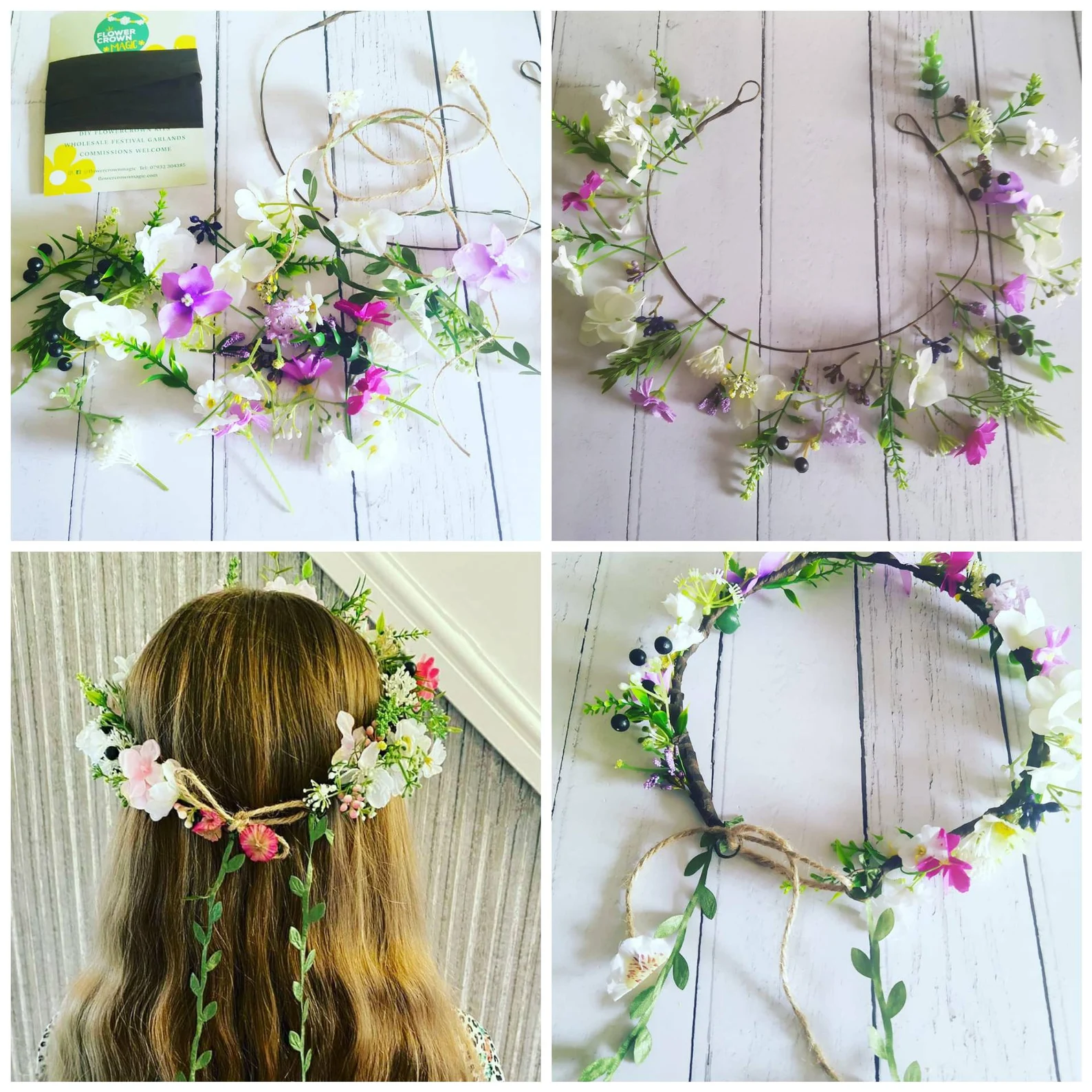 How to make a shop flower crown with real flowers