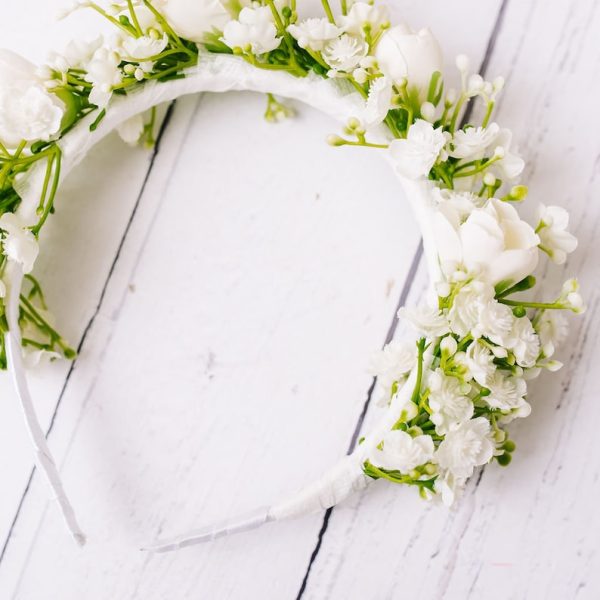 Gypsophila, Babys Breath Headband for Children - Image 3