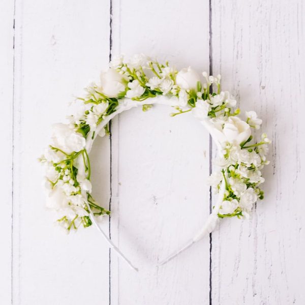 Gypsophila, Babys Breath Headband for Children - Image 4