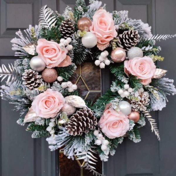 Blush Pink Christmas Wreath