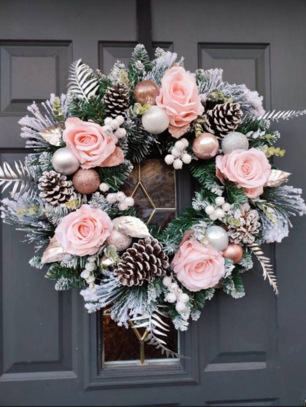 Blush Pink Christmas Wreath