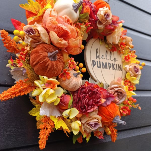 Hello Pumpkin Autumn Wreath