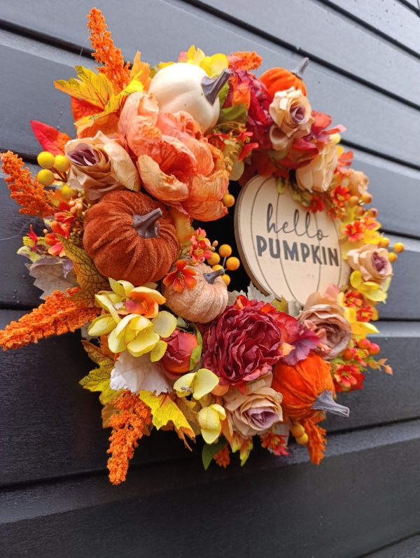 Hello Pumpkin Autumn Wreath