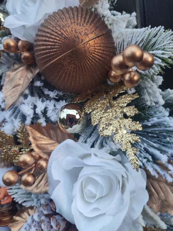 Golden Santa 60cm Glam Wreath - Image 4