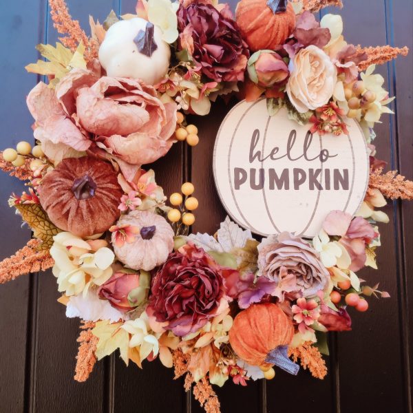 Hello Pumpkin Autumn Wreath