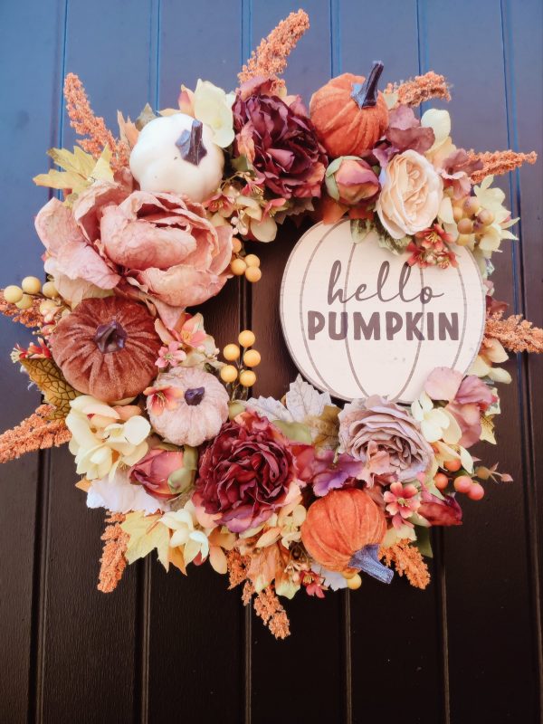 Hello Pumpkin Autumn Wreath