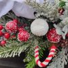 Candy Cane and White Poinsettia Wreath - Image 4