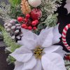 Candy Cane and White Poinsettia Wreath - Image 6
