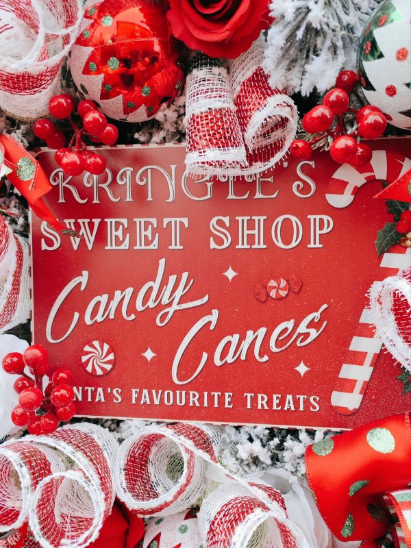 Candy Cane Sweet Shop Wreath - Image 2