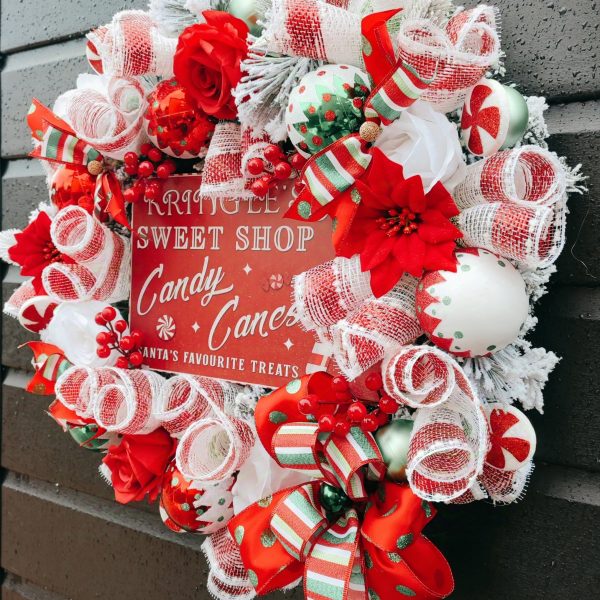 Candy Cane Sweet Shop Wreath