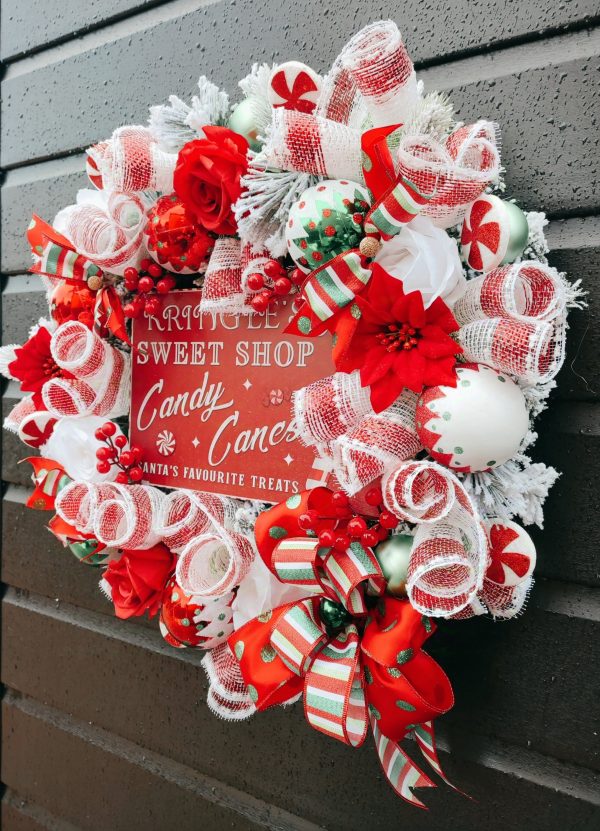 Candy Cane Sweet Shop Wreath