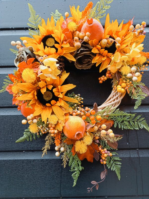 Autumn Glow Door Wreath - Handmade Harvest Decoration - Image 12