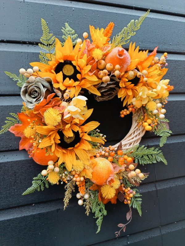 Autumn Glow Door Wreath - Handmade Harvest Decoration - Image 8