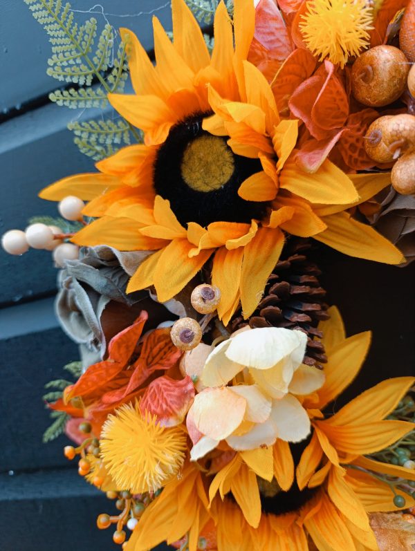 Autumn Glow Door Wreath - Handmade Harvest Decoration - Image 7