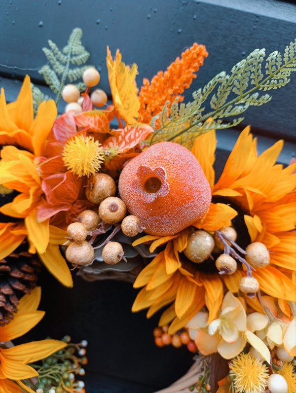 Autumn Glow Door Wreath - Handmade Harvest Decoration - Image 4