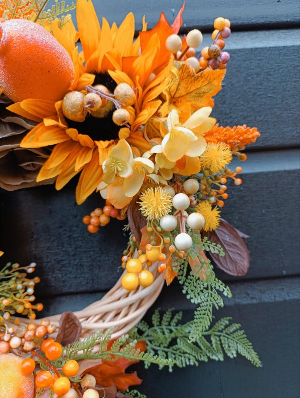 Autumn Glow Door Wreath - Handmade Harvest Decoration - Image 9
