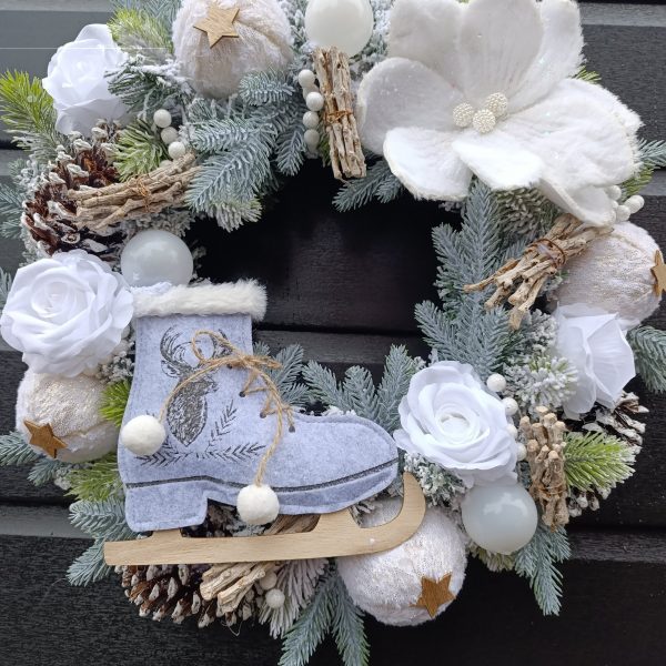 Frosted Winter Wonderland Wreath | Handmade 50cm Christmas Door Wreath