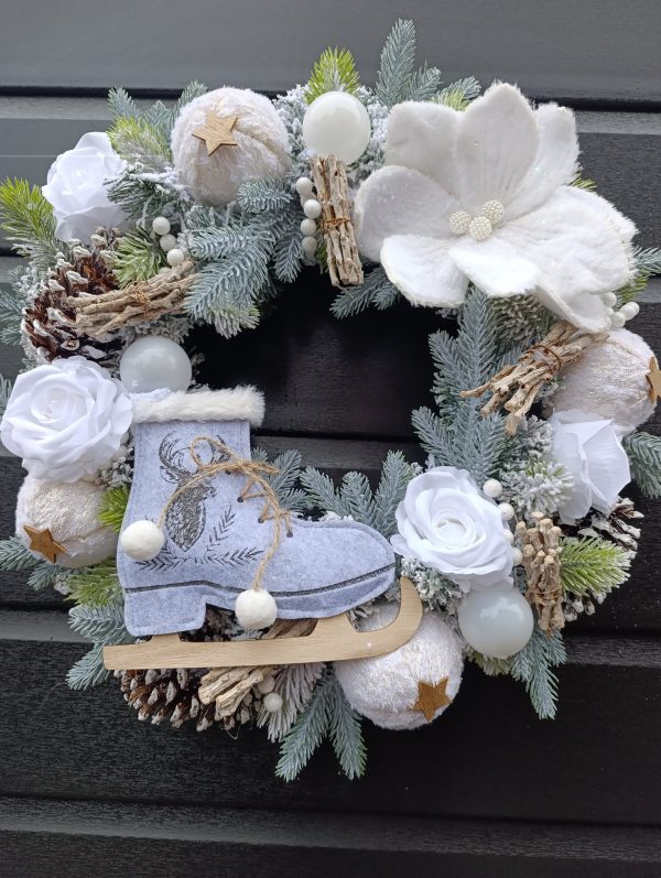 Frosted Winter Wonderland Wreath | Handmade 50cm Christmas Door Wreath