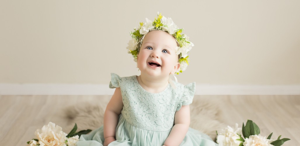 Baby floral best sale crown