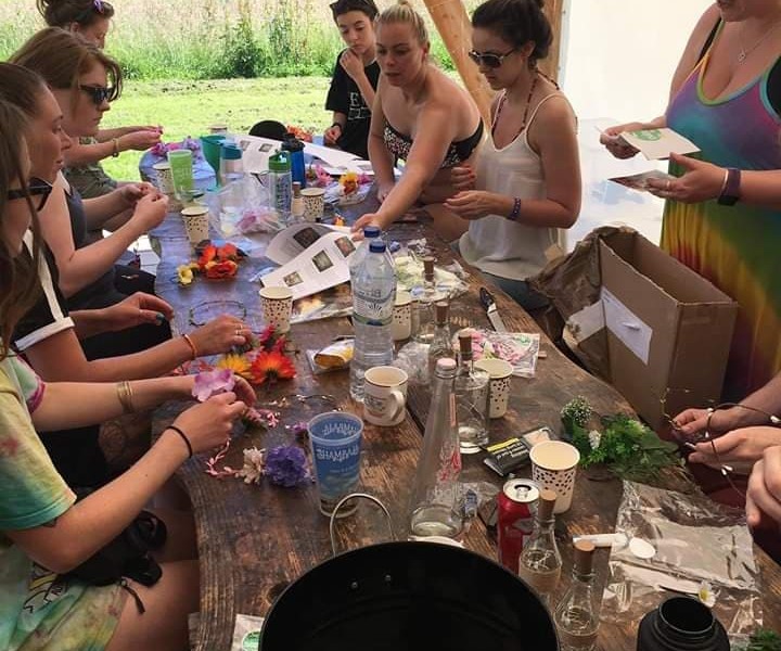 Flower Crown Workshops Outdoor Hen Party - Flower Crown Making